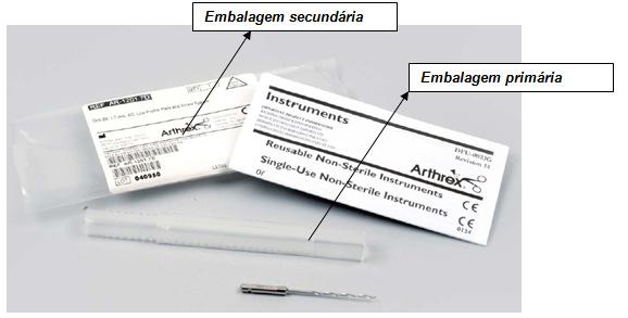 Visualização da embalagem aberta Embalagem fechada como será entregue ao consumidor IDENTIFICAÇÃO DE RASTREABILIDADE Todas as Brocas possuem marcações localizadas em seu próprio corpo.