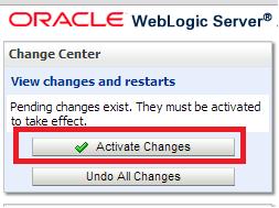 Após concluir a configuração de E-mail e Data Source, confirmar as alterações clicando no botão Activate Changes.