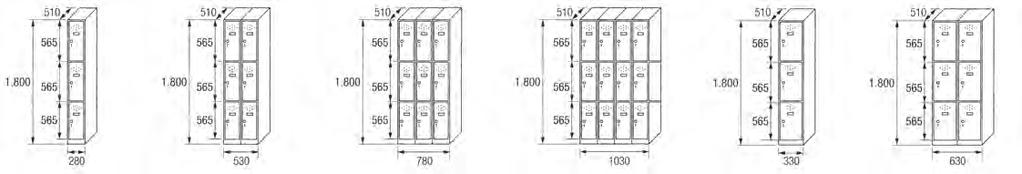 TAQUILLAS LUX LUX LOCKERS / VESTIAIRES LUX / ARMÁRIOS DE VESTIÁRIO LUX SERIE LM SERIE