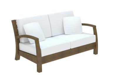 P01504 L 79 x P 89 x 82 cm Incluso: lmofada assento, encosto, uma decorativa. lmofadas em tecido aquablock, poliéster ou acrílico. esmontado.