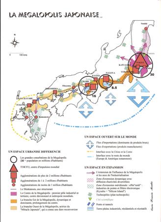 MEGALÓPOLES Quando duas ou mais metrópoles se integram a partir de fluxos intensos a partir de uma malha diversificada de transportes e telecomunicações.