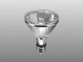 Dicróica (12 V) - Lâmpada halógena composta de um refletor dicróico que proporciona luz constante e aparência de cor uniforme ao longo de sua vida além de projetar para trás grande parte do calor