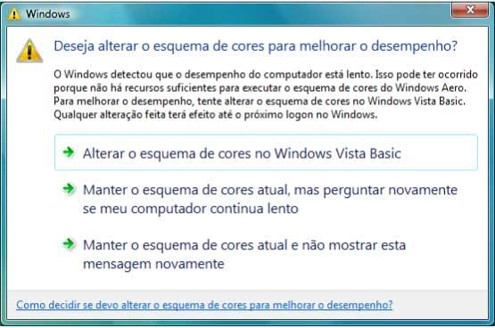 Alguns minutos após conectar o computador ao projetor através de uma rede com o Epson iprojection, as seguintes mensagens podem ser exibidas: Recomenda-se selecionar Manter o esquema de cores atual e