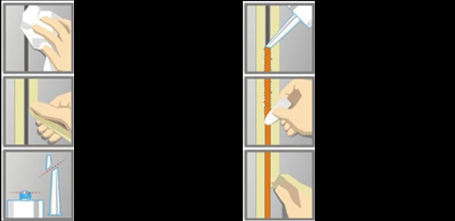 Instruções de aplicação A superfície tem que estar limpa e livre de óleo e graxa. Concreto e outras alvenarias precisam estar livres de matérias estranhas e outros contaminantes.