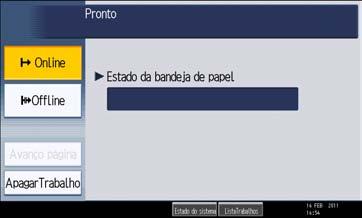 CCS002 Exemplo de um visor simplificado Para voltar ao visor inicial, prima novamente a tecla [Visor simplificado].