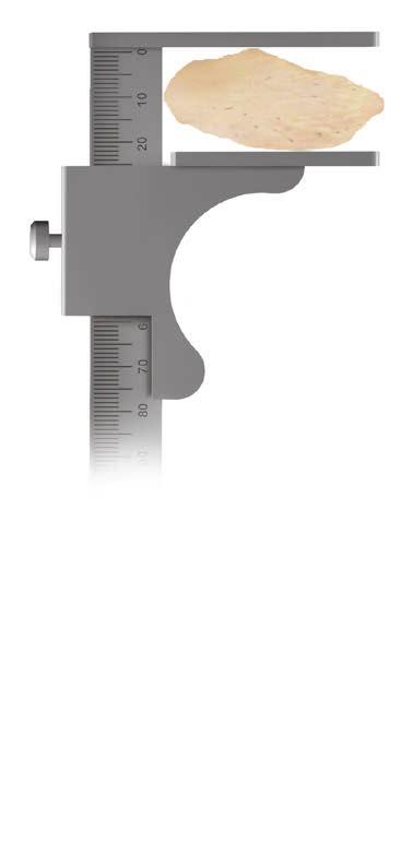 Tamanho 41 - Ressecção de 11 mm Tamanhos 32, 35, 38 - Ressecção de 8,5 mm Remanescente de 12 mm A ressecção e preparação da rótula podem ser efectuadas sequencial ou separadamente, conforme desejado,