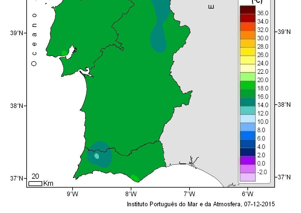 1. Descrição Meteorológica 1.1 Temperatura Nas três décadas do mês de novembro os valores médios da temperatura média do ar foram superiores ao valor normal em praticamente todo o território.