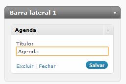 Arraste a opção AGENDA para a direita, defina um título e clique em Salvar.