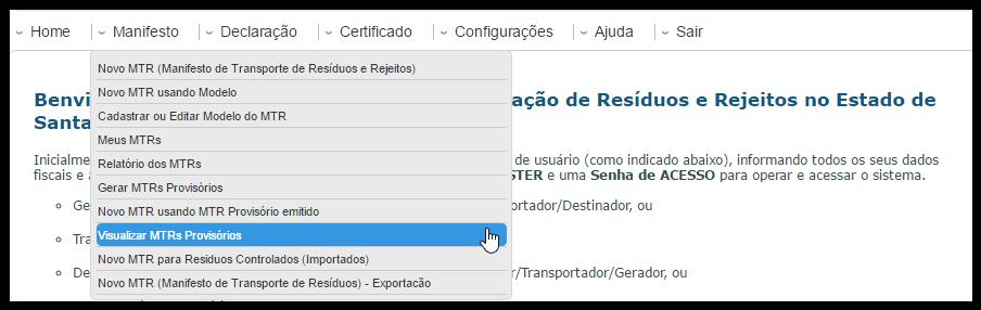 Modelo de um MTR Provisório: A qualquer momento você