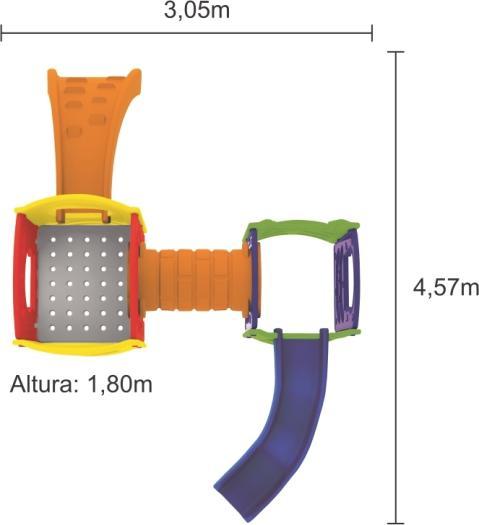 Possui um sistema de fácil montagem, dispensando a utilização de elementos de fixação.