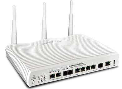 IP PBX Routers Vigor IPPBX 2820 Series Load balance (ADSL + WAN ou 3G) Wireless b / g / n (modelo n) 1 porta FXO 1 porta FXS 32 túneis de VPN Porta USB - Backup 3G / Print Server / File