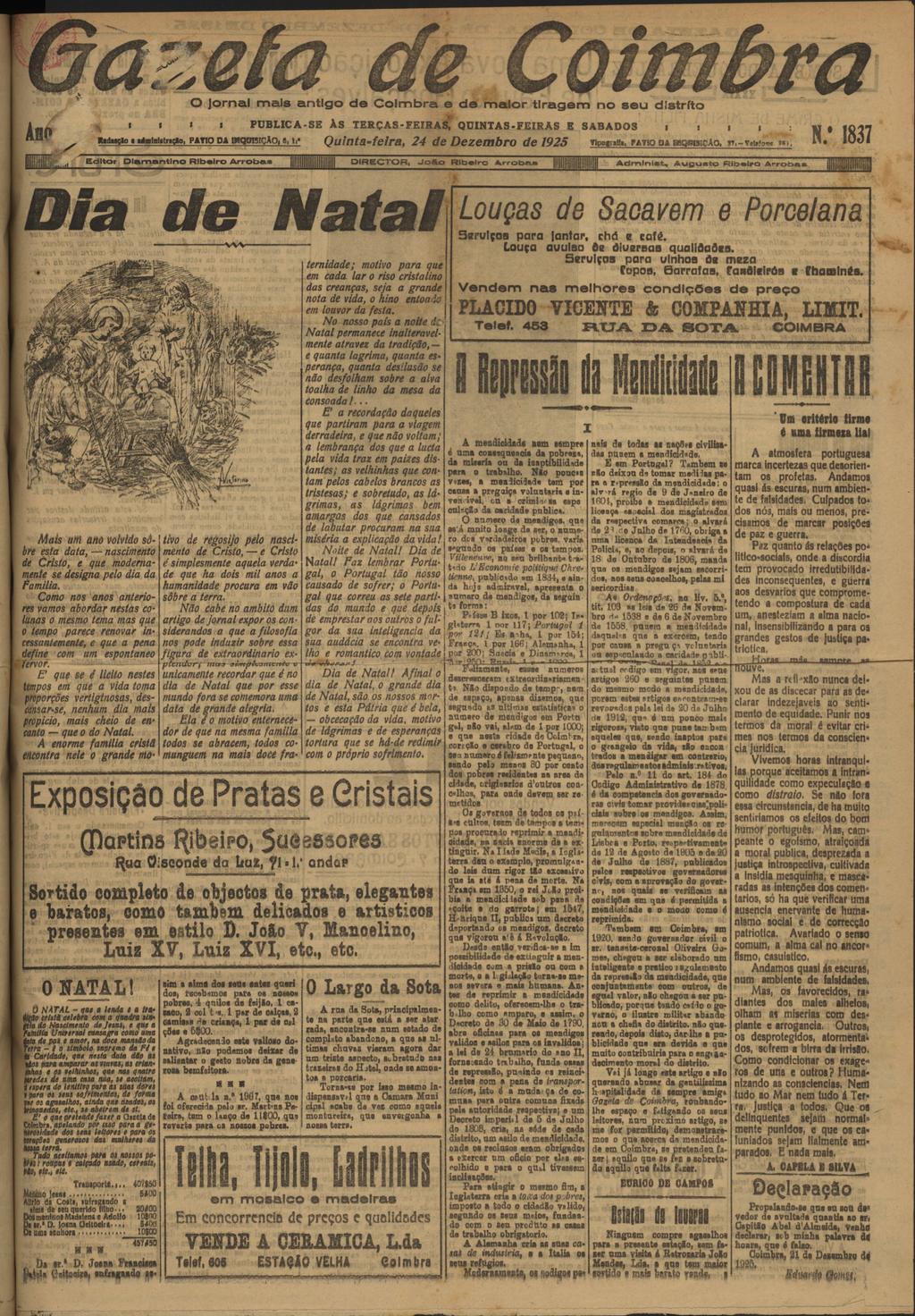 Jrnl ng C b r r r g n u dr» PUBLCSSE HDMÇ«UGNTTRGJ, PÁT D nqug,,,«edr Dnn Rlb«lr rrb» TERÇS-FERS QUNTS-FERS E S BDS \ Quln=flr, 24 Dzbr 925 DRECTR, J á D N!