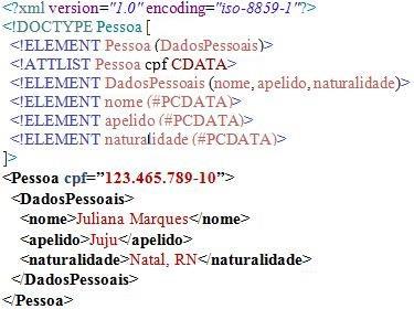 4 O DTD Aplica-se nos casos em que o trabalho segue uma linha de desenvolvimento de assuntos contínuos, conforme a estrutura dada abaixo: O DTD (Document Type Definition) define um padrão para