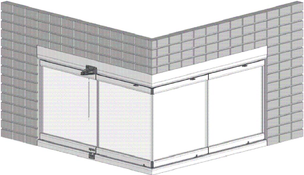 G7 DETALHES CONSTUTIVOS Exemplo: Para um fechamento com ângulo de 90º Instalado com perfil compensador, sendo: L1 = 2.145 mm L2 = 2.