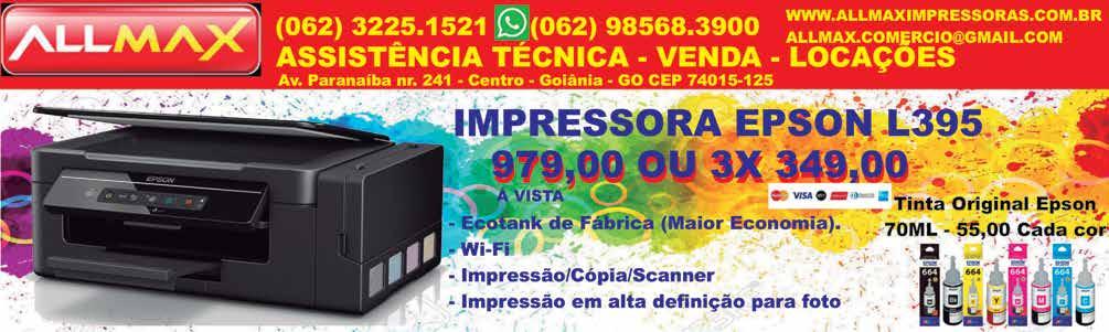 DIÁRIO DO ESTADO Fundado em 11 de Março de 2005 CLASSIFICADOS Goiás, Tocantins e DF, 7 de Setembro de 2017 diariodoestadogo.com.br ANO 12, Nº 1457 MERIVA JOY 2007/2007 1.4 flex cinza completa R$21.