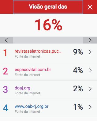 3. Se seu trabalho tiver correspondências com conteúdo