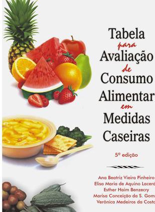 Tabela para Avaliação de Consumo Alimentar em Medidas Caseiras (1993) - 5ª edição (2005) - + de 500 alimentos crus, preparados, industrializados -