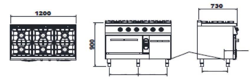 006 Gás FOGÕES A GÁS CUISINIÈRES A GAZ COCINAS A GAS GAS RANGE UDFO74FG 5700.