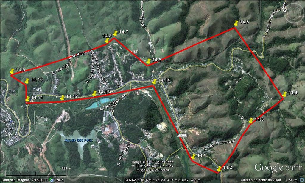 Município de Barra do Piraí LOTE III Áreas 14 e 15 No município serão atendidas as áreas 14 e 15, que