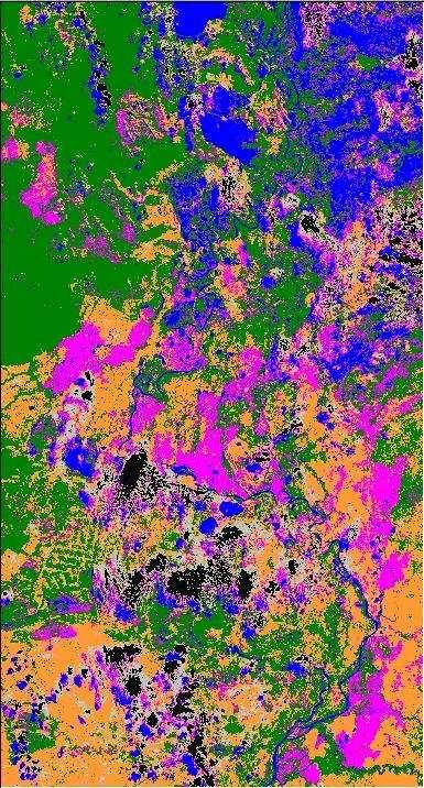 ISODATA Nesta parte do estudo utilizou-se um método não supervisionado de classificação para comparação com os