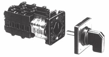 Capítulo 3: Diálogo Homem-Máquina 8 Comutadores rotativos montados Comando rotativo Corrente de emprego 12 a 150 A. Fixação por parafusos.