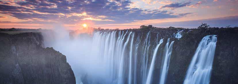 8 dias Zimbabwe e Botswana Joanesburgo - Cataratas de Victoria - Chobe 1º Dia Lisboa / Formalidades de embarque e início da viagem com destino a Joanesburgo. Refeições e noite a bordo.