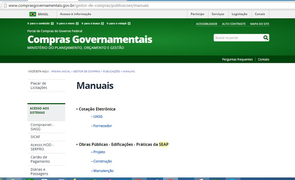 Projetos Manual de Obras Públicas