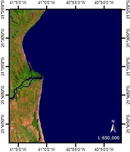 dados de sensoriamento remoto orbital, já que estes fornecem uma visão sinótica do ambiente e são capazes de acompanhar a dinâmica espacial e temporal altamente variável dos materiais em suspensão, a