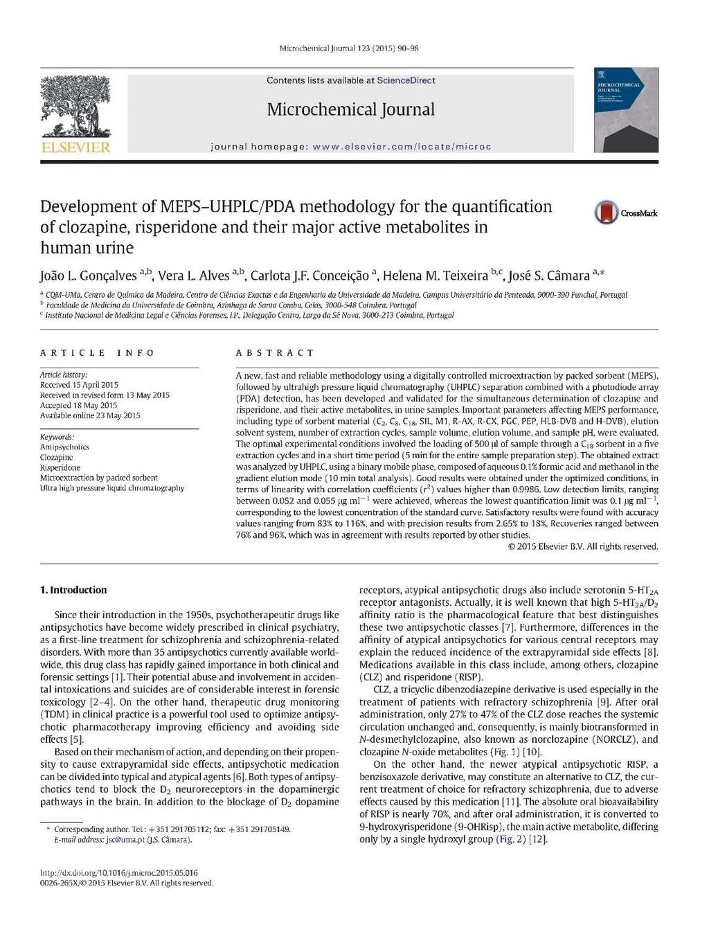 TRABALHOS CIENTÍFICOS Alguns dos resultados obtidos nesta dissertação foram apresentadas em reuniões científicas: Como poster no 38th International Symposium on Cappillary