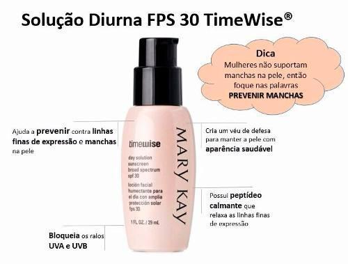 Solução Diurna Time Wise FPS 30 Proteção diária; Cria um véu de defesa para manter a pele com aparência saudável.