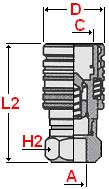 Engates Rápidos Hidráulicos Balflex Balflex Engate Rápido ISO tipo A PUSH-PULL (de cone) (válvula de engate rápido com sistema de conexão tipo "push-pull" para sistemas hidráulicos de alta pressão,