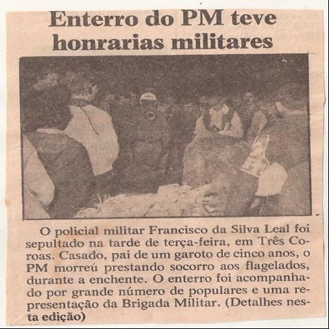 TRÊS COROAS 1982 Enchente