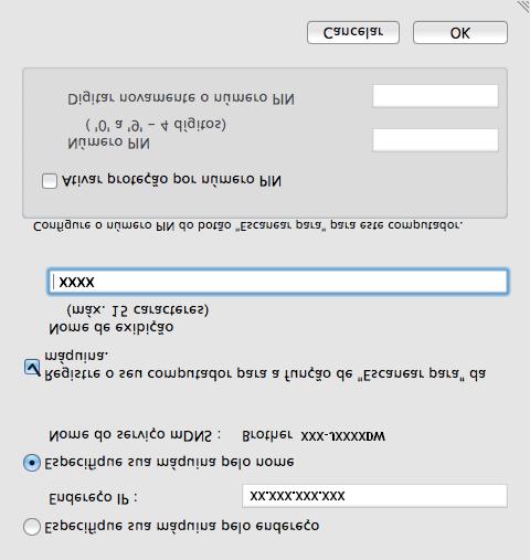 uumnul o Utilizor e Ree: Imprimir o reltório e onfigurções ree Se preer este erã, lique em OK. Seleione o seu equipmento n list.