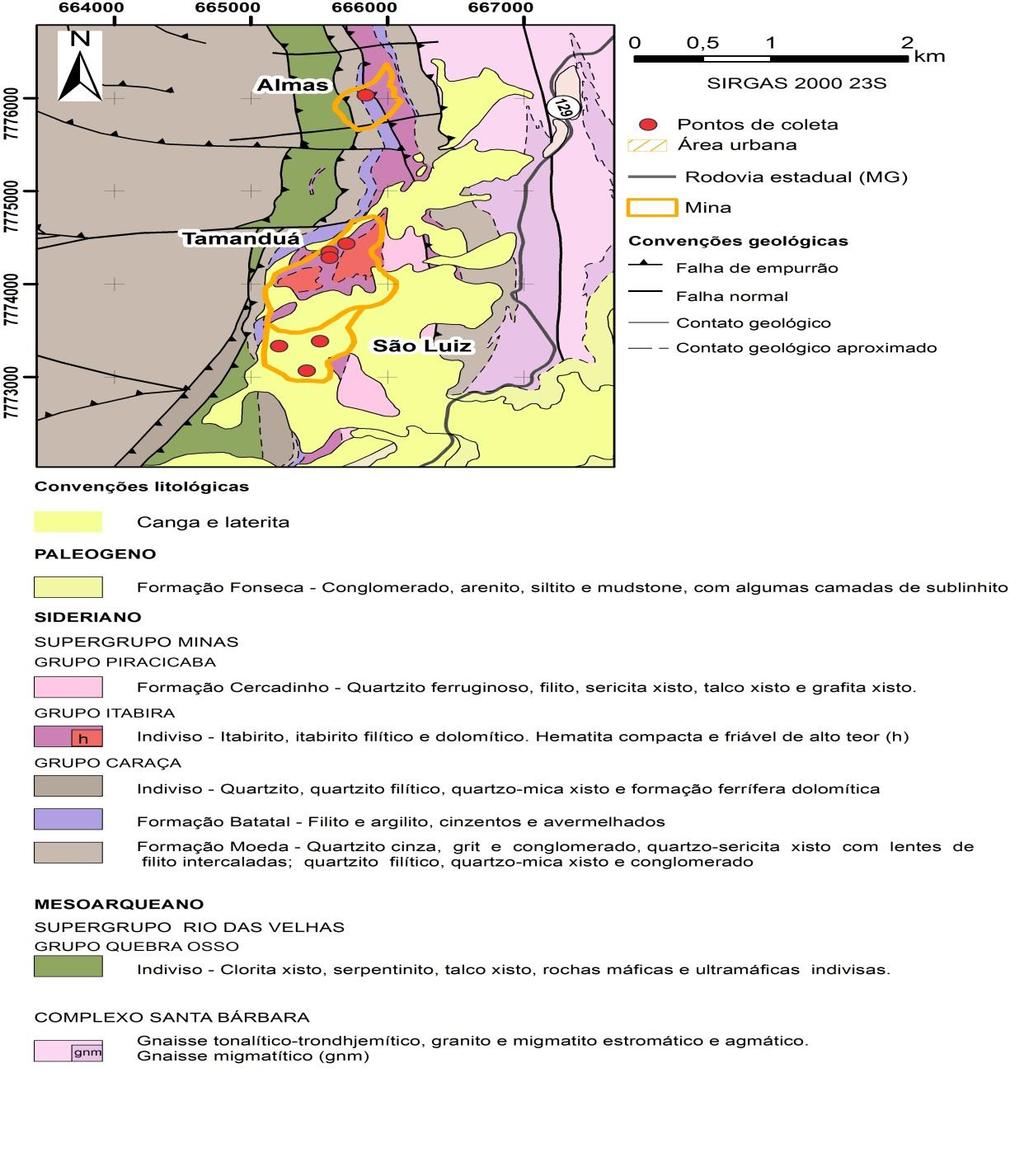 Rodrigues, D. A. S., 2015. Assinatura Geoquímica da Hematita Compacta do Quadrilátero Ferrífero... 2.3.2- Complexo Fazendão O Complexo Fazendão, Figura 2.