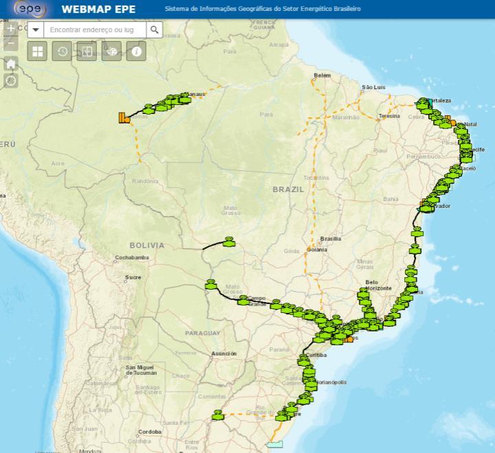 PRINCIPAIS PRODUTOS: GÁS NATURAL Setor de Gás Natural Unidades de Processamento Terminais de GNL Pontos de Entrega Gasodutos