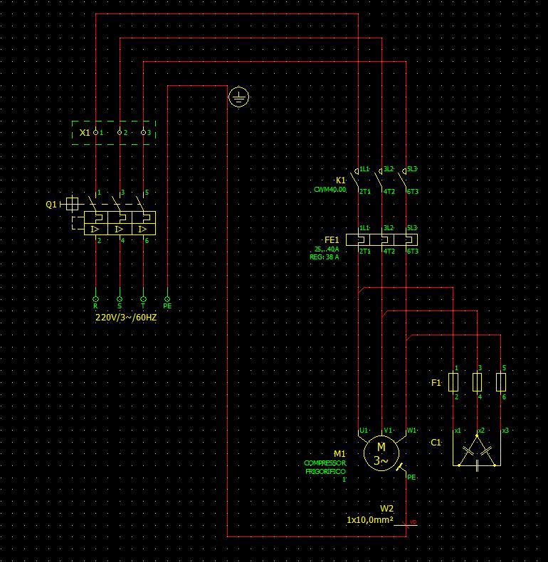 6. DIMENSIONAMENTO DO CONDUTOR NEUTRO Utilizado nos modelos 380V para alimentação do comando 220V monofásico ( fase + neutro ), atentar para as seguintes situações: Seção dos condutores de fase mm² S