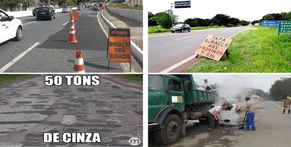 MANUTENÇÃO DAS RODOVIAS Desenvolver um plano de manutenção perene das rodovias estaduais evitando a degradação