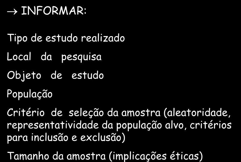 INFORMAR: Tipo de estudo realizado Local da pesquisa www.museu-goeldi.