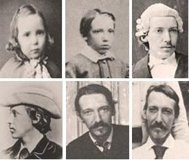 O AUTOR Figura 1 Robert Louis Stevenson: Retrato desde a infância até a maturidade (Fonte: http://www.robert-louisstevenson.
