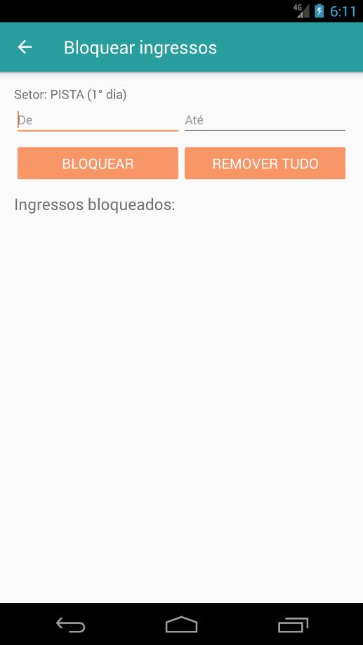 bloqueados. Você ainda poderá bloquear uma determinada quantidade de ingressos, para o caso de extravio dos mesmos ou qualquer outro motivo.