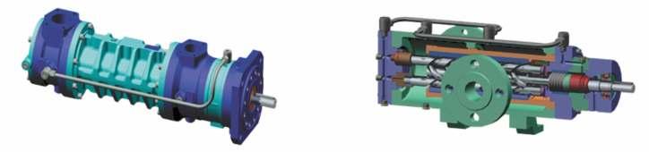 Bombas para aplicações especiais Bombas de 3 fusos para emulsão água / óleo Linha EMTEC Linha TRITEC Para bombeamento de fluido de