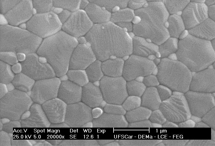 122 FIGURA 45 - Micrografia da superfície polida para o