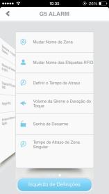 Configurar o tempo de atraso Ajustar o volume e tempo de toque da sirene Se for configurado um tempo de atraso, o sistema de alarme emitirá um toque a cada Ambas as configurações podem ser