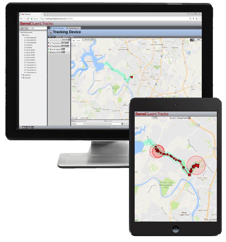 Dispositivos conectáveis com carregamentos via SensiGuard Tracks 17 Alertas e notificações personalizáveis E-mail ou SMS Cercas geográficas virtuais simples e criação de rotas geográficas virtuais