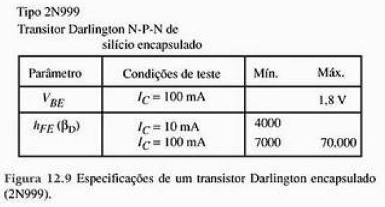 Os transistores atuam como um só, com um ganho de corrente que é o produto dos ganhos de corrente dos