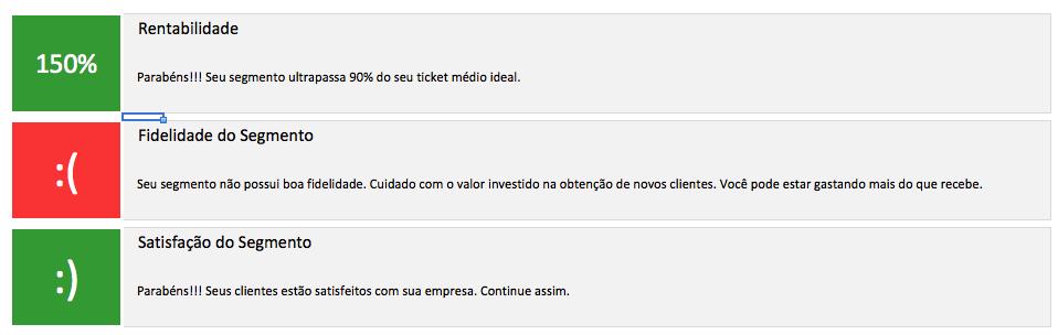 Por fim, as informações anteriores irão impactar na terceira etapa: os resultados do seu segmento.