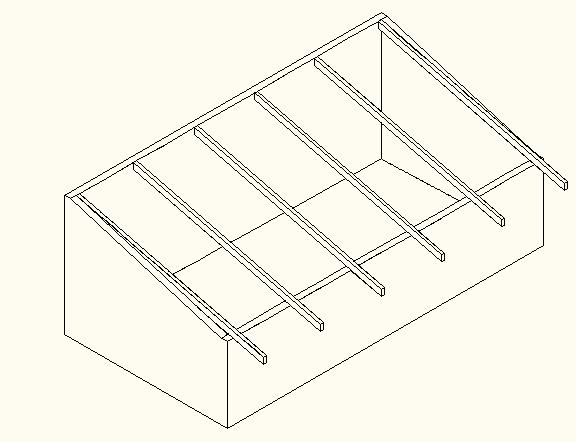 Item 5 : Área aberta para telha simples, telha termo acústica em aço galvalume. Determina a inclinação correta, faça a demarcação dos pontos de fixação (conexões U viga ou chumba mento na Alvenaria).
