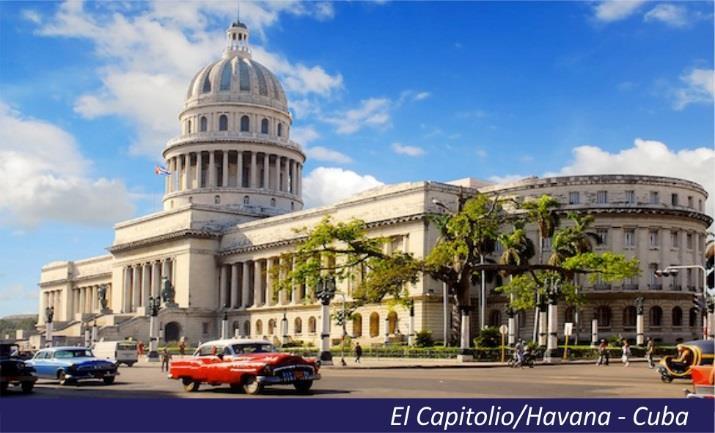 ilhas caribenhas. Faremos uma visita a pé pelo centro histórico da capital cubana com seus belos atrativos.
