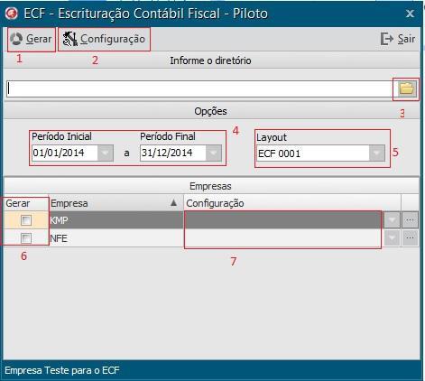 2 Ao clicar na opção Configurar, o sistema habilitará a tela onde existem quatro opções: Adicionar, Alterar, Excluir e Registros.