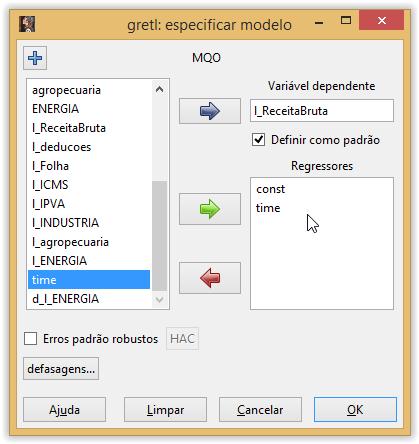 Séries com tendência determinística Para se estimar um modelo com tenência determinística, devemos primeiro extrair o componente determinístico por meio de um modelo de Mínimos Quadrados Ordinários.